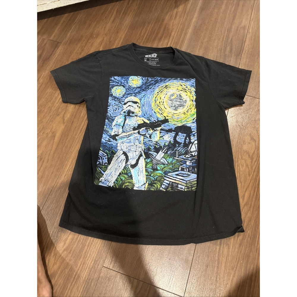 Star Wars Storm Trooper Starry Night Fifth Sun - Black Medium L Tee Shirt